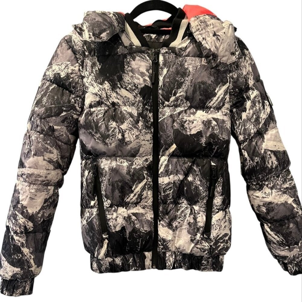 Superdry MNTN Bomber Ski Jacket Women's Size Small Cliff Face Hooded Pockets